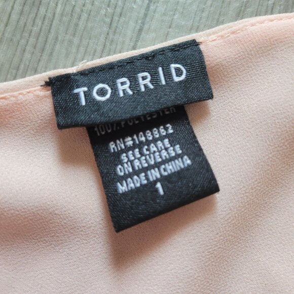 Torrid Womens Blush Pink Chiffon Cami Top Size 1 1x - Picture 4 of 4